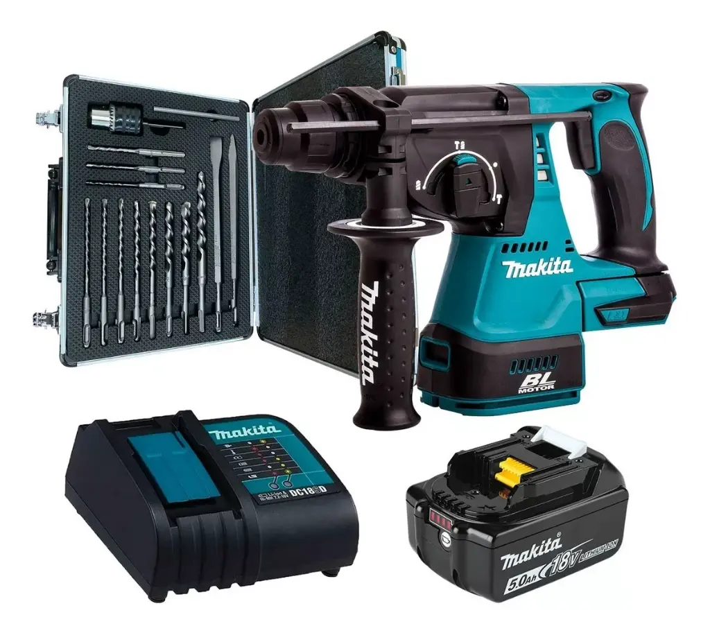 ROTOMARTILLO ELECTRONEUMATICO INALAMBRICO DHR242Z + BL1850B (1) + DC18SD (1) + D-71205
