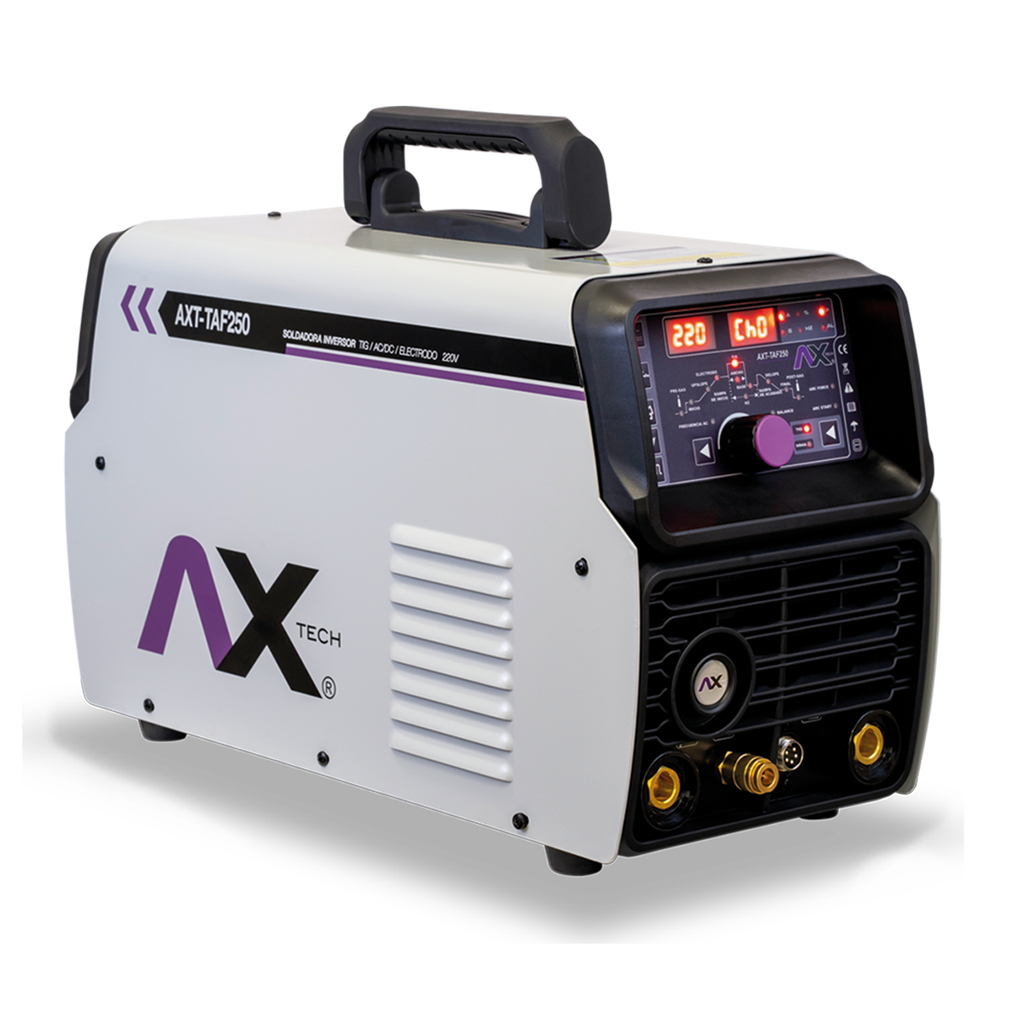 Soldadora Inversor TIG HF, AC/DC y Electrodo, 220V, 250A Para Aluminio Ax Tech AXT-TAF250