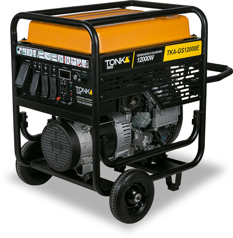 Generador 12,000Wtts, 120/240V,60Hz, Dos Pistones, Marcha, Batería Y Llantas Tonka TKA-GS12000E