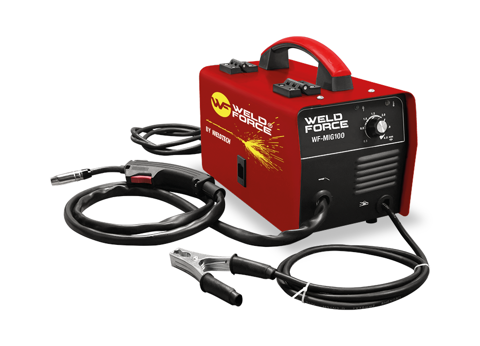 Soldadora Inversor MIG, No Gas, 110V, 100A, Rollo 1 Kgs  Weld Force WF-MIG100