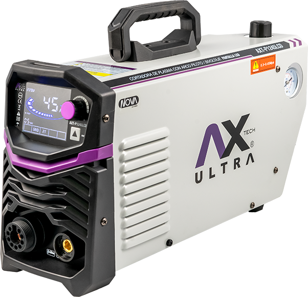 Cortadora de Plasma Inverter 15-45A, Bi-Voltaje, con Antorcha IPT40 Ax Tech AXT-P1245LCD