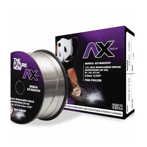 [AXT-MAGS030-5] Rollo Microalambre Tubular .030" No Gas  10 LBS AxTech AXT-MAGS030-5