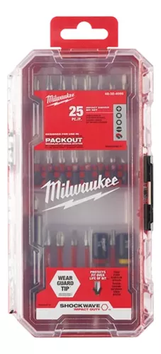 [48-32-4095] Milwaukee Shockwave Impact Driver - Juego De 25 Puntas 48-32-4095
