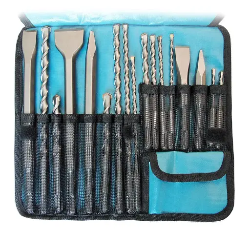 [D-53637] Juego De Brocas Y Cincel Para Concreto 17Pzas D-53637