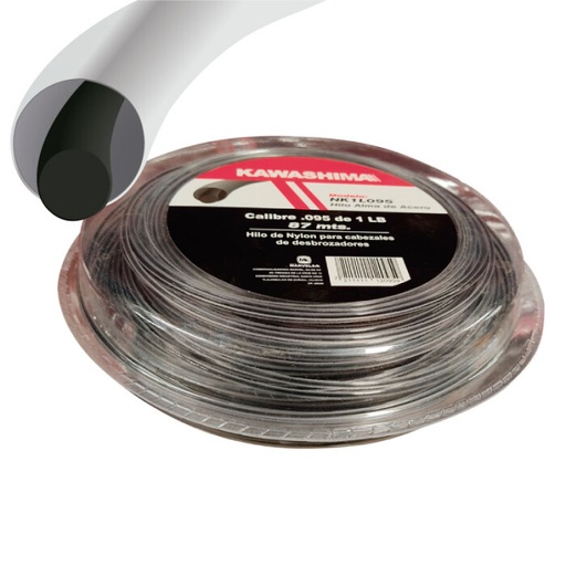 [NK1L095] Hilo Para Desbrozadora 2.40mm X 74mts Color Gris Kawashima 