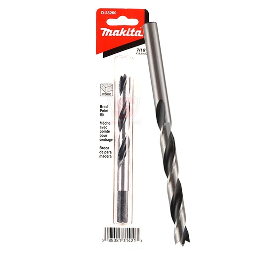 [D-23260] Broca P/ Madera 7/16" x 5-5/8" Makita D-23260