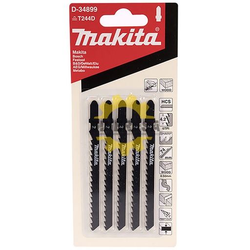 [D-34908] Segueta P/Metal Tipo "T" HSS 51 mm C/Recto (B22) T118A Makita D-34908 