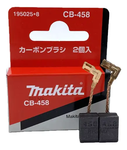 [195025-8] Juego De Carbone CB-458 P/M0901,GA4030,HR1840,1841F,TM3000C,3010C,GA4530,PJ7000 Makita 195025-8