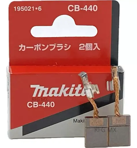 [195021-6] Juego De Carbones CB-440 P/TD124D,DHP456,DHP482,DBN600Z Makita 195021-6