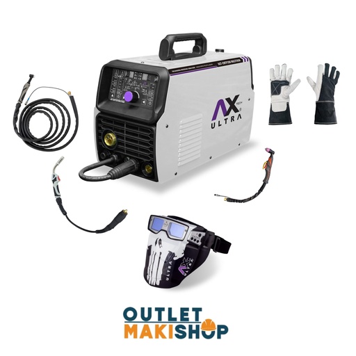 Combo Soldadora Inversor 4 en 1, MIG/MAG, MMA, TIG Y Plasma 200A, 110/220V Ax Tech AXT-EMTPMULTITASK-C2