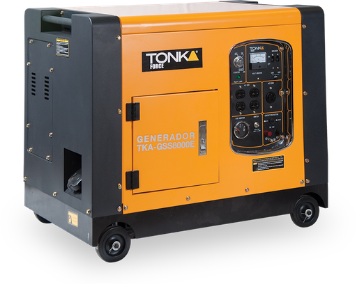 Generador Super Silencioso Gasolina 7,000 Watts, 16 HP, 110-220V/60Hz, Con Marcha Y Batería Tonka TKA-GSS8000E