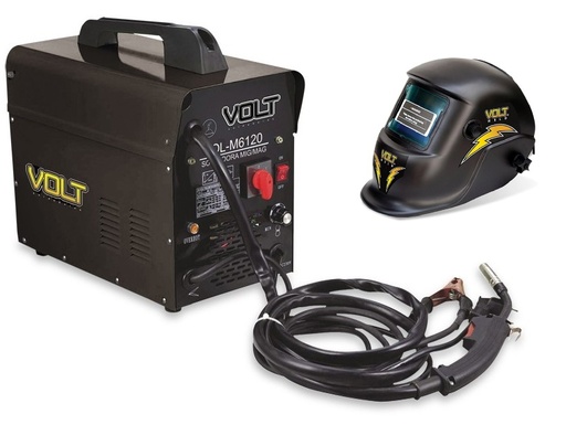 Paquete de Soldadura Transformador MIG/MAG 120A, 110V con Careta Electron Gratis Volt VOL-PMIG6120