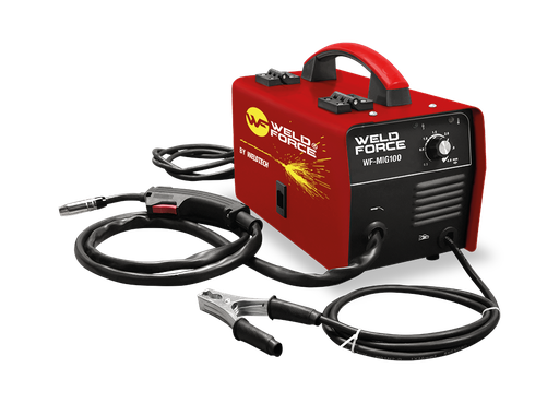 Soldadora Inversor MIG, No Gas, 110V, 100A, Rollo 1 Kgs  Weld Force WF-MIG100